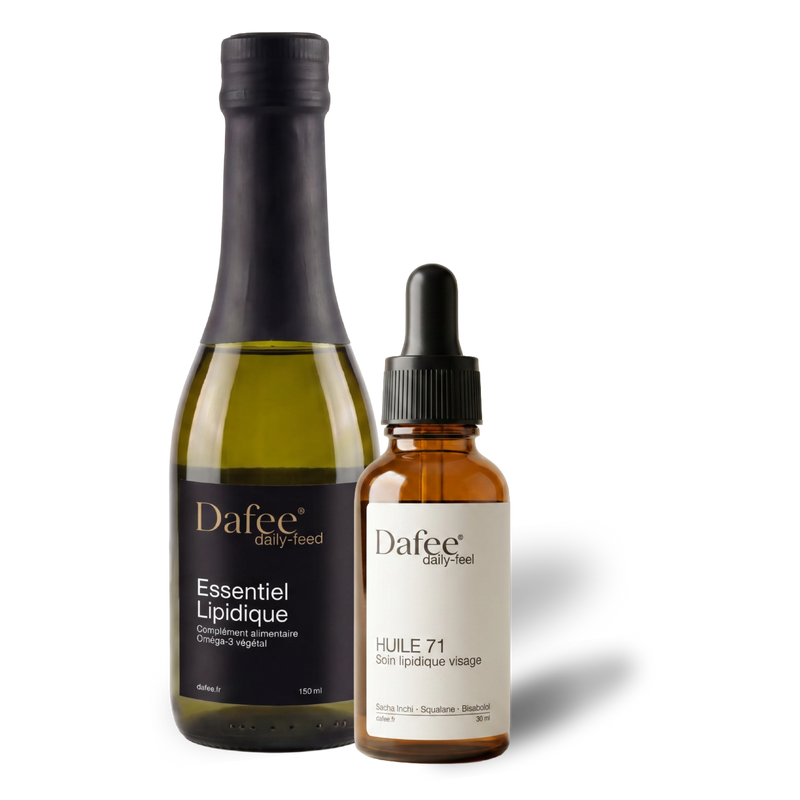 Dafee Daily Feed and Daily Feel bottles.